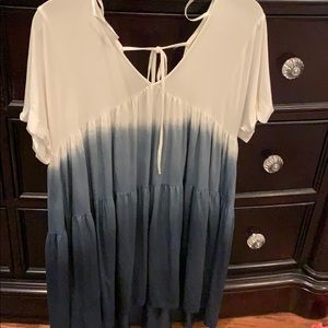 Ombré blue mini dress